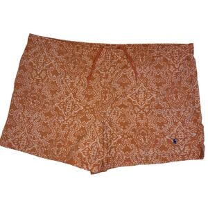 Polo Ralph Lauren Swim Trunks Shorts‎ Orange White Patterned Mens SZ L